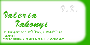 valeria kakonyi business card